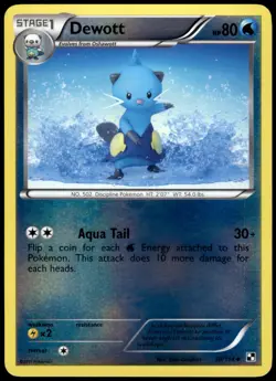 Dewott 30/114 Black & White Reverse Holo Uncommon LP Pokemon 2011 - Image 1