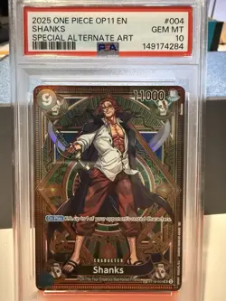 PSA 10 Graded One Piece Shanks SP 004 OP11 - Image 1