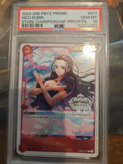 Nico Robin One Piece Store Championship Participation Promo English #017 PSA 10 - Image 1