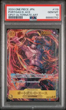 PSA 10 2024 ONE PIECE JPN 500 YEARS IN THE FUTURE OP07119 PORTGAS D. ACE SEC ALT - Image 1