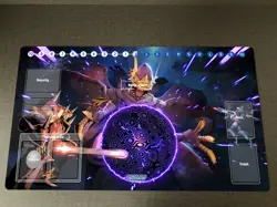 Digimon Lucemon Playmat DTCG CCG Mat Trading Card Game Mat Desk Pad With Zones - Image 1