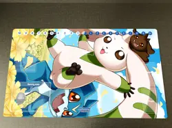 Digimon Terriermon Duel Playmat DTCG CCG Mat Trading Card Game Mat Pad & Zones - Image 1
