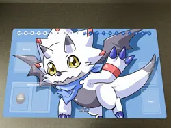Digimon Gammamon Playmat DTCG CCG Mat Trading Card Game Mat Desk Pad Free Bag - Image 1