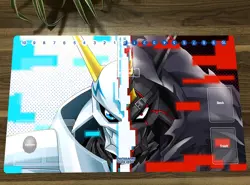 Digimon Omegamon Duel Playmat DTCG CCG Mat Trading Card Game Mat Pad With Zones - Image 1