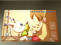 Digimon Gatomon & Yagami Hikari Playmat DTCG CCG Mat Trading Card Game Mat Pad - Image 1
