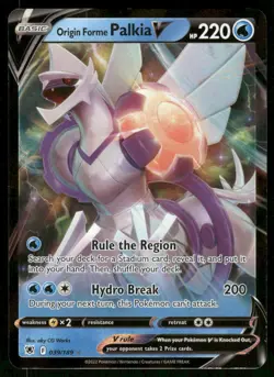 Pokemon Cards Origin Forme Palkia V 039/189 Astral Radiance Holo V Rare NM *2 - Image 1