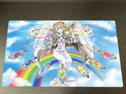 WVICM OCG Playmat The Weather Painter Rainbow Trading Card Game Mat Desk Pad - Image 1