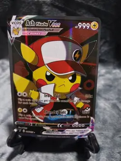 Pokemon Ash Pikachu Vcos Cosplay Poncho Pikachu Full Art Pokemon Cards - Image 1