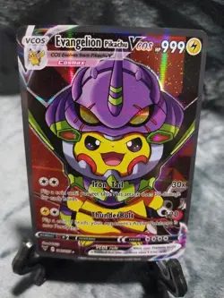 Pokemon Evangelion Pikachu Vcos Cosplay Poncho Pikachu Full Art Pokemon Cards - Image 1