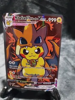 Pokemon MCharizard-Y Pikachu Vcos Cosplay Poncho Pikachu Full Art Pokemon Cards - Image 1
