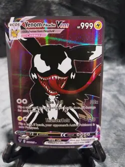 Pokemon Venom Pikachu Vcos Cosplay Poncho Pikachu Full Art Pokemon Cards - Image 1