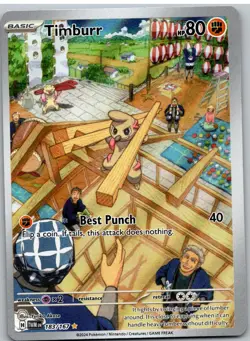 Timburr 183/167 Illustration Rare Twilight Masquerade Pokemon NM - Image 1