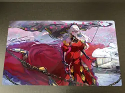 WVICM Girl Playmat Blazing Cartesia the Virtuous TCG CCG Trading Card Game Mat - Image 1