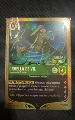 Cruella De Vil - Judgmental Traveler 45 Disney Lorcana Promo Cards Holo - Image 1
