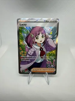 Pokemon Card TCG - Lacey 166/142 Ultra Rare Full Art Trainer Stellar Crown NM - Image 1