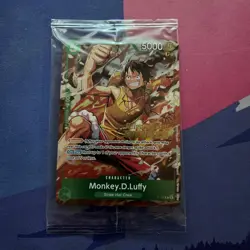 Monkey.D.Luffy P-135 Winner Stamp OP16 Pre-Release Event Promo Card Sealed - Image 1