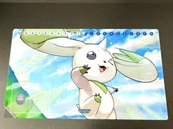 Digimon Terriermon Playmat DTCG CCG Mat Trading Card Game Mat Desk Pad Zones - Image 1