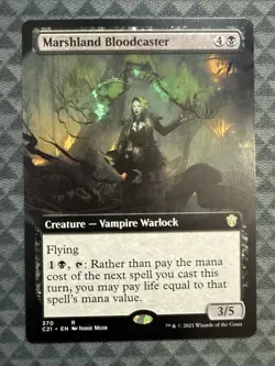 MTG Marshland Bloodcaster #370 Extended Art Rare Commander 2021 (C21) - Image 2