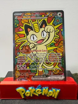 Meowth ex 121/088 Me:03 Perfect Order SIR Pokemon Card - Image 1