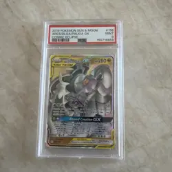 Pokemon TCG Arceus & Dialga & Palkia GX 156/236 Sm-Cosmic Eclipse Psa 9 - Image 1