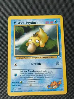 Pokemon TCG Misty's Psyduck Gym Heroes 54/132 Regular LP. - Image 1