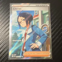 Pokemon TCG Cheren Trainer-Supporter Full Art Holo Ultra Rare 258/217 EN - Image 1