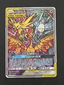 Moltres & Zapdos & Articuno GX Sm210 Pokemon - Heavy Damaged - Image 1