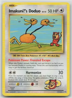 ImakuniU's Doduo 112/108 Secret Rare Evolutions Pokemon Moderately Played - Image 1