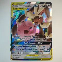 Mega Lopunny & Jigglypuff GX 165/236 Cosmic Eclipse Holo Ultra Rare NM Pokemon - Image 1
