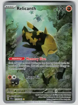 Pokemon SV05: Temporal Forces Relicanth 173/162 Holo Illustration Rare NM - Image 1