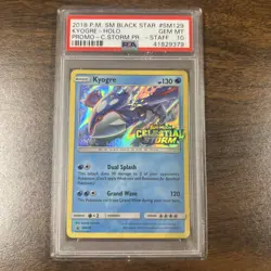 2018 Pokemon Kyogre SM129 PSA 10 Prerelease Staff Celestial Storm Promo POP 15 - Image 1