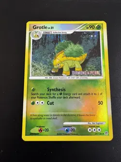Grotle 49/130 Diamond and Pearl Reverse Holo Stamped Pokemon 2007 LP - Image 1