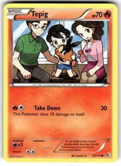 Pokemon TCG Tepig 25/113 Black & White Legendary Treasures Common - Image 1