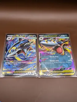 Mega Sharpedo ex 127/094 Special Illustration RARE SIR Pokemon 061/094 - Image 1