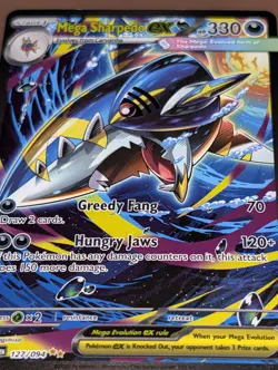 Mega Sharpedo ex 127/094 Special Illustration RARE SIR Pokemon 061/094 - Image 3