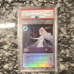 Disney Lorcana Disney100 Promos #19 Elsa - Gloves Off Alt Art Foil PSA 10 EN - Image 1