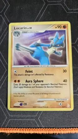 Lucario 3/11 Lucario Trainer Kit Holo Pokemon Card MP - Image 1