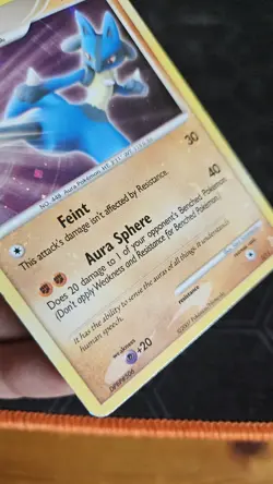 Lucario 3/11 Lucario Trainer Kit Holo Pokemon Card MP - Image 3