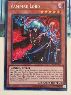 Yugioh 1x Vampire Lord Secret Rare DCR-EN000 Dark Crisis 25th Edition NM - Image 2