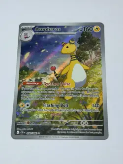 Pokemon Card TCG Chaos Rising Ampharos 090/086 Illustration Rare Full Art NM - Image 1