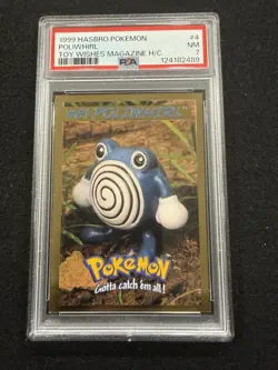 Pokemon Poliwhirl Hasbro Toy Wishes Magazine #4 in a PSA 7! Rare! - Image 1