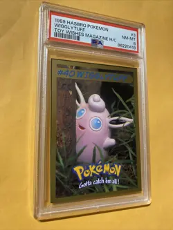 Wigglytuff 1999 Hasbro Pokemon #3 Toy Wishes Magazine Hand Cut PSA 8 - Image 1