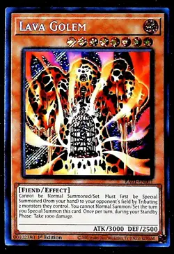 Lava Golem Secret Rare RA01-EN001 Yugioh - Image 1