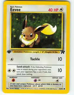 Eevee - 1st Edition - 55/82 Team Rocket - WOTC - Pokemon TCG - 2000 - Image 1