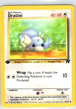 Dratini 53/82 Common Team Rocket Pokemon 1st Edition Lightly Played - Image 1