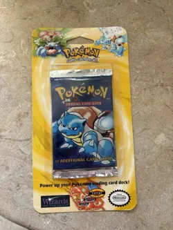 Pokemon Sealed Blister Pack 1999Blastoise Base Set Good Condition Vintage TCG - Image 1