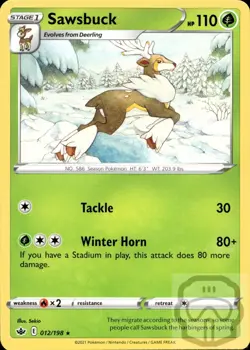 Sawsbuck 012/198 R Chilling Reign Pokemon NM/M - Image 3