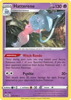 Hatterene 73/198 R Deck Exclusives Pokemon NM/M - Image 1
