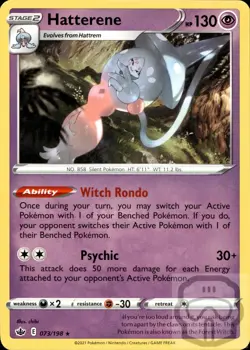 Hatterene 73/198 R Deck Exclusives Pokemon NM/M - Image 3