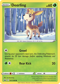 Deerling 011/198 C Chilling Reign Pokemon Reverse Holo NM/M - Image 1